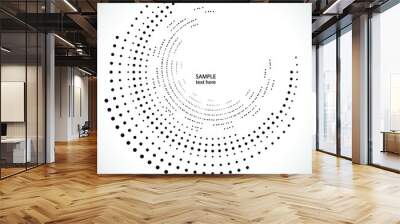 Halftone dots in circle form. round logo . vector dotted frame . design element Wall mural