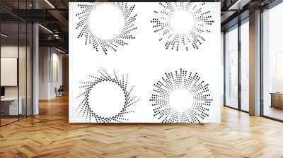 Halftone dots in circle form. round logo . vector dotted frame . design element Wall mural