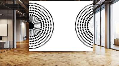 Halftone dots in circle form. round logo . vector dotted frame . design element Wall mural