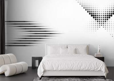 Linear halftone dots Design .elements for your design. vector illustration Wall mural