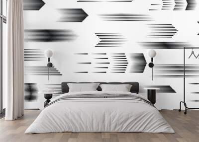 Seamless pattern with speed lines . Fabric pattern with striped Design elements .Repeating Black fast lines .Geometric shape. Dynamic geometrical Endless overlay texture. Wall mural