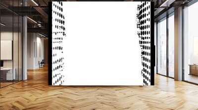 Set of Grunge Black and White Frames . textured rectangles for image Wall mural