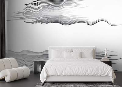 Speed Lines in wave Form . Vector Illustration .Technology  Logo . Design element . Abstract Geometric shape . Wall mural