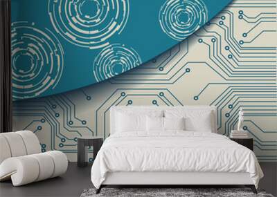 technology abstract background - vector illustration Wall mural