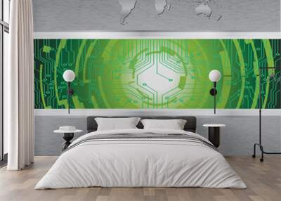 technology abstract background - vector illustration Wall mural