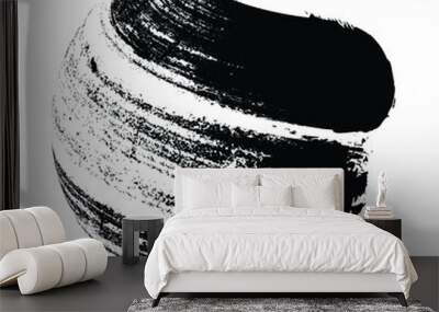 Texture Background. Circle Brush Stroke . Grunge Shape . vector Wall mural