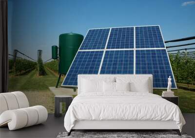 Solar energy system for watering orchards Wall mural