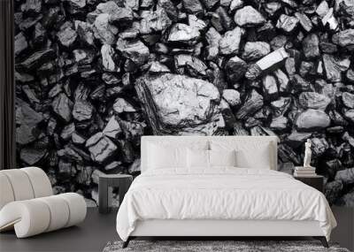 Pile of black coal Wall mural