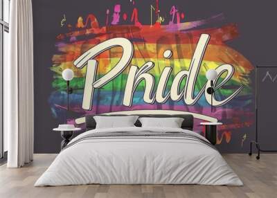 The pride sign, written with care and intention, conveyed a message of unity and love Wall mural