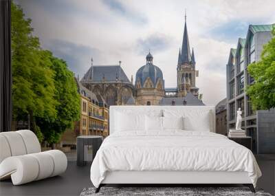 View at the Cathedral of Aachen - Germany Wall mural