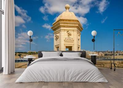 View at the Watchtower in Guardiola Garden in L-Isla (Senglea), Malta Wall mural