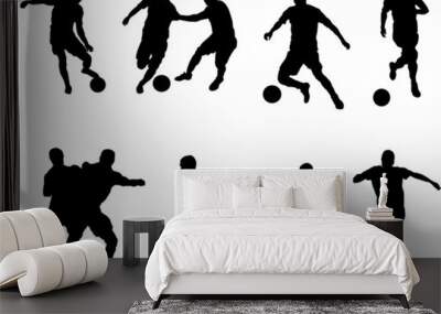 Soccer player silhouette Wall mural