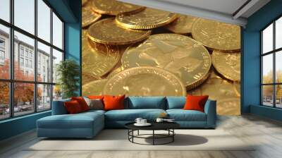 gold coins Wall mural