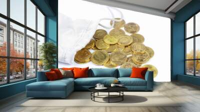 purse with gold coins Wall mural