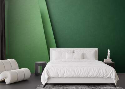 Green geometric 3d diagonally divided background Wall mural