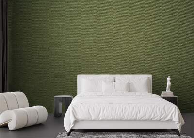 Olive green cotton vintage military fabric cloth texture Wall mural