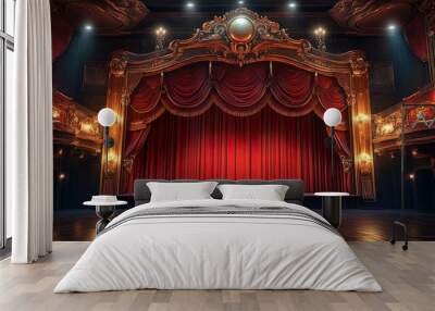 Sophisticated theater architecture with elegant interiors and artistic design Wall mural