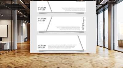 Set of three abstract vector banners.modern template design for web Wall mural