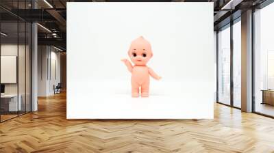 Cute naked doll on white isolated background. Wall mural