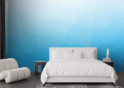 abstract blue triangular background Wall mural