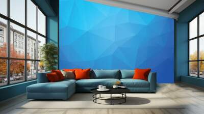 blue ice geometric background Wall mural