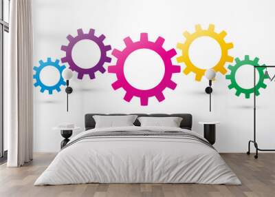 gears color icon Wall mural