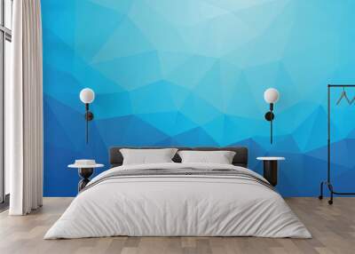 geometric blue ice background Wall mural