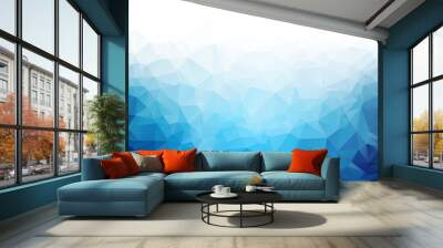 geometric blue ice texture background Wall mural