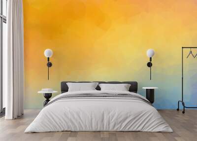 geometric pastel orange blue pattern Wall mural