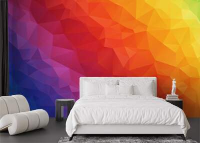 geometric spectrum rainbow texture background Wall mural