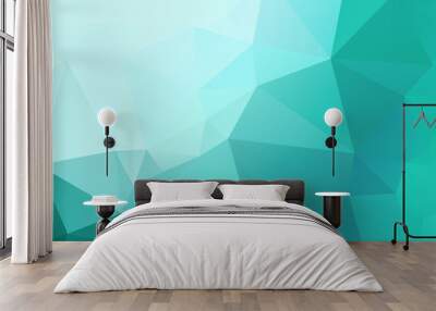 light green mosaic triangle pattern Wall mural