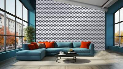 perforated silver pattern Wall mural