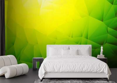 yellow green background with shadow Wall mural