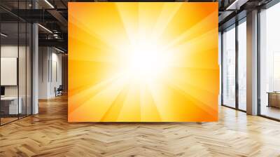 yellow orange sunburst background Wall mural