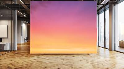 panorama of cloudscape at sunset with vivid and dreamy colors on sky Wall mural