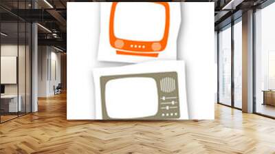 vintage tv frames 2 Wall mural