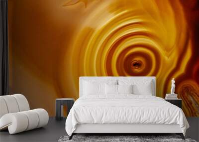 Macro stone Agate mineral on white background Wall mural