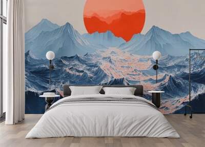 mountain in autumn Wall mural