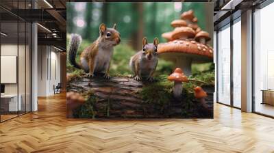 Forest Friends Woodland Companions Wall mural