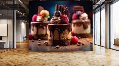 Heavenly Chocolate Desserts Wall mural