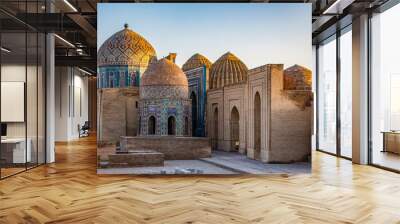 Courtyard view of madrassa in Samarkan, Uzbekistan Wall mural