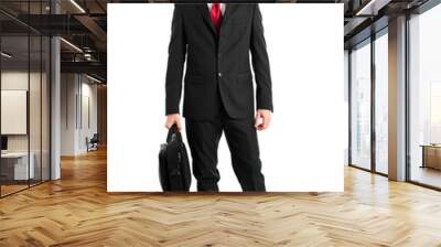 Full length businessman isolated on white Wall mural