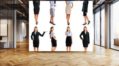 Full length portraits of a beautiful businesswoman Wall mural