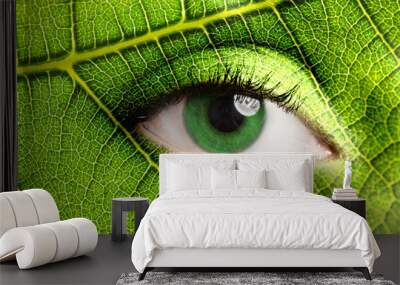 Leaf eye Wall mural