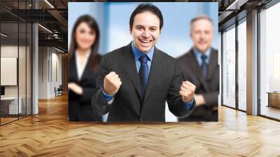 Smiling business people Wall mural