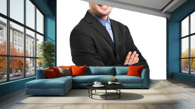 Smiling businessman portrait Wall mural