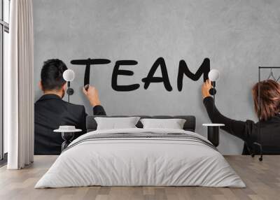 Team work concept Wall mural