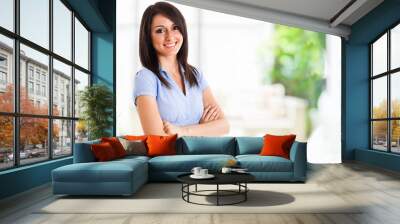 young businesswoman portrait Wall mural