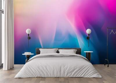 wallpaper Abstract blurred shape blue cyan purple gradient Wall mural