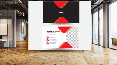 modern orange and clean professional business card composition design with clean concept.
 Wall mural